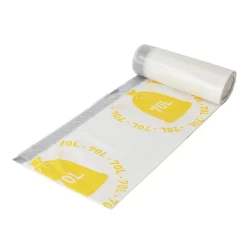 Castorama 20 Sacs Poubelle à Poignées Coulissantes Transparents 70 L