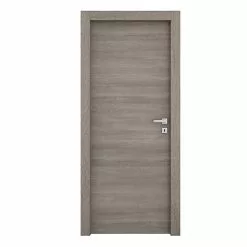 Castorama Bloc-porte Alexia Gris Clair H.204 X L.73 Cm, Poussant Gauche