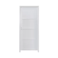 Castorama Bloc-porte Connemara 4 Panneaux Blanc H.204 X L.73 Cm, Poussant Droit
