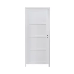 Castorama Bloc-porte Connemara 4 Panneaux Blanc H.204 X L.83 Cm, Poussant Gauche