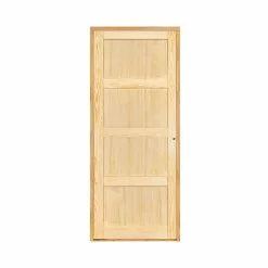 Castorama Bloc-porte Connemara Pin H.204 X L.83 Cm, Poussant Gauche