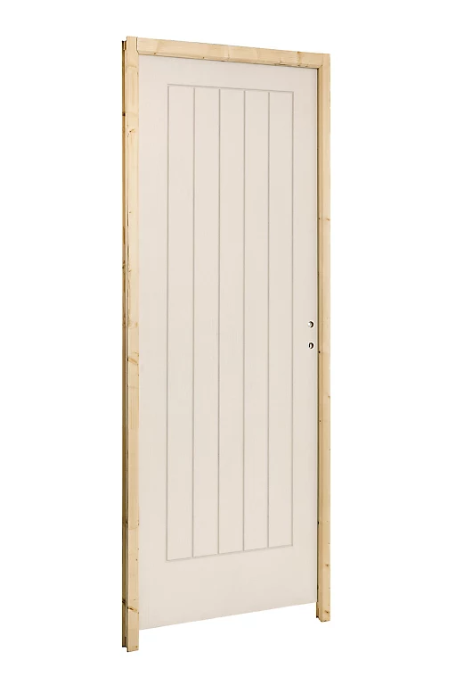 Castorama Bloc-porte Cottage 6 Lignes Blanc H.204 X L.83 Cm, Poussant Gauche 1 Castorama Bloc-porte Cottage 6 Lignes Blanc H.204 X L.83 Cm, Poussant Gauche