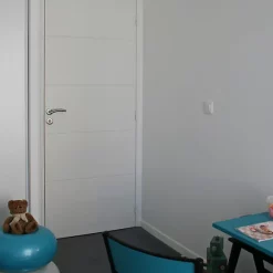 Castorama Bloc-porte Gravé Prépeint Pro H.204 X L.93 Cm, Poussant Droit