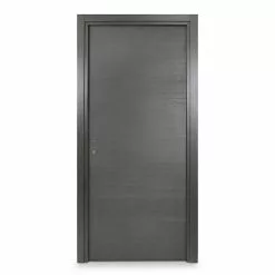 Castorama Bloc-porte Summa Gris H.204 X L.83 Cm, Poussant Droit