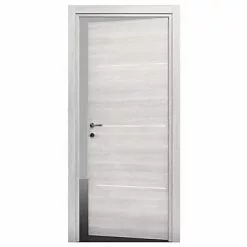 Castorama Bloc-porte Triaconta Blanchi H.204 X L.83 Cm, Poussant Droit