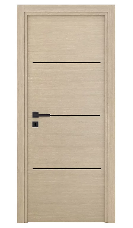 Castorama Bloc-porte Triaconta Bois Naturel Insert Noir H.204 X L.73 Cm, Poussant Droit 1 Castorama Bloc-porte Triaconta Bois Naturel Insert Noir H.204 X L.73 Cm, Poussant Droit