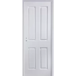 Castorama Bloc-porte Victoria Blanc H.204 X L.83 Cm, Poussant Droit
