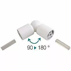 Castorama Coude Variable De 90° à 180° En Alu Blanc