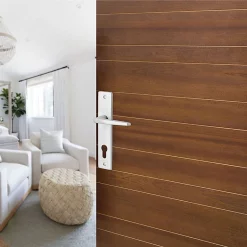 Castorama Ensemble Poignée Sur Plaque Rectangulaire Colan Effet Argenté Satin Gris Chromé L.106mm X L.39.8mm Entraxe 165mm