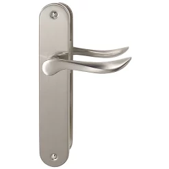 Castorama Ensemble Poignées De Porte Colours Renge Sur Plaque 195 Métal Chrome Mat