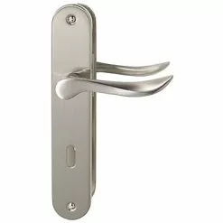 Castorama Ensemble Poignées De Porte Serrure COLOURS Renge Chrome Mat