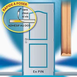 Castorama Habillage De Porte Skylab En Pin 2 Panneaux Chapeau De Gendarme