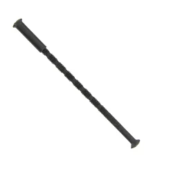 Castorama Lot 2 Vis Sans Tête Fendue Fraisée Fendue Partiellement Fileté Acier Noir L.90mm