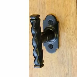 Castorama Poignée De Fenêtre Gwared Fer Noir Satin L.3,1 X H.9 X P.5,5 Cm