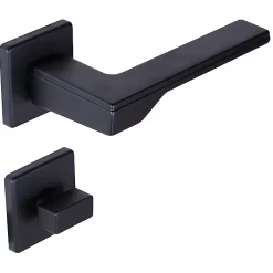 Castorama Poignée Sur Rosace Bouton Condamnation Tiffanis Noir Mat