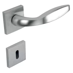 Castorama Poignée Sur Rosace Carrée + Clé Nicole Satinée