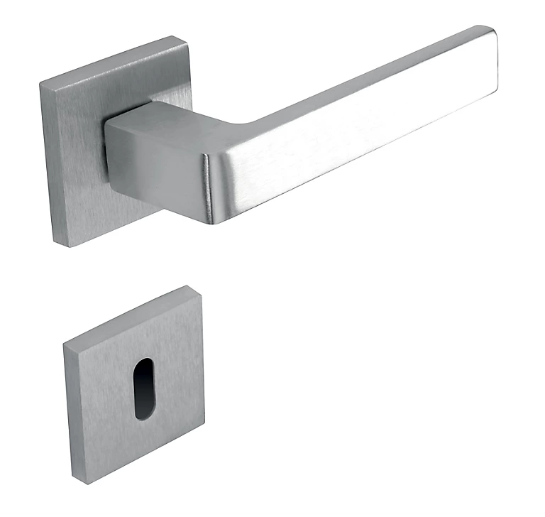 Castorama Poignée Sur Rosace Carrée + Clé Shelby Satinée 1 Castorama Poignée Sur Rosace Carrée + Clé Shelby Satinée