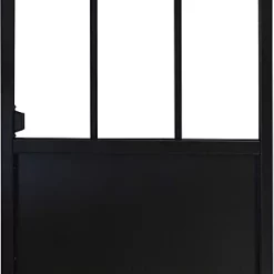 Castorama Porte Coulissante Atelier Noire 3 Vitrages H.204 X L.83 Cm