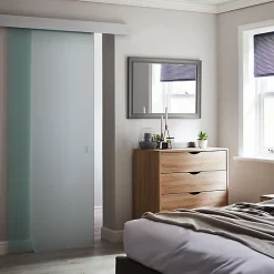 Castorama Porte Coulissante Vitrée Dépolie Kidal H.204 X L.83 Cm