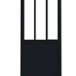 Castorama Porte Coulissante Vitrée Esprit Atelier Noir H.204 X L.73 Cm