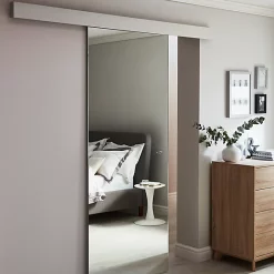 Castorama Porte Coulissante Vitrée Reflecto Miroir H.204 X L.83 Cm