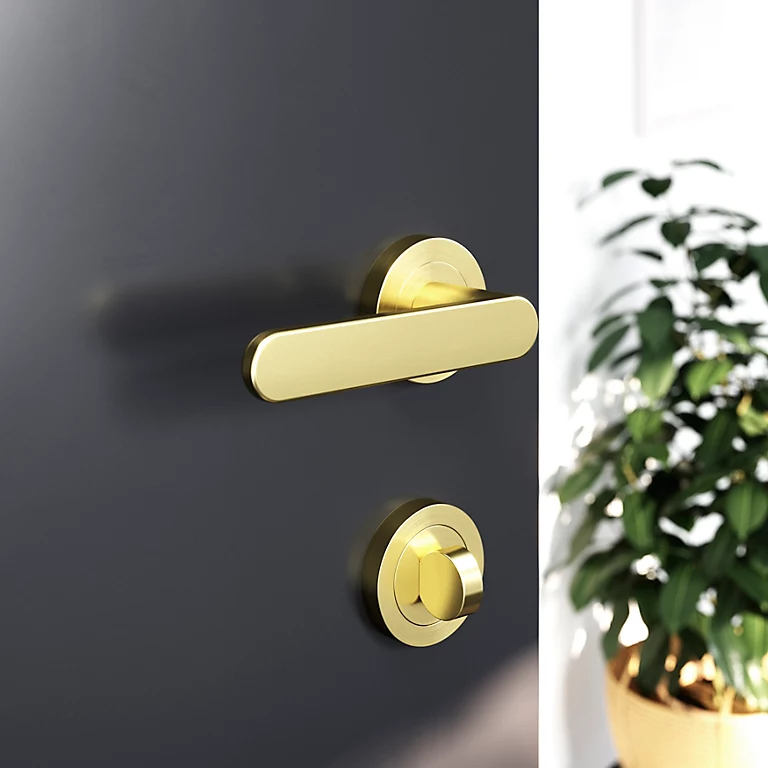 Castorama Rosace De Fonction Rond à Visser à Condamnation GoodHome Duod Effet Laiton Satin Or Ø50mm 1 Castorama Rosace De Fonction Rond à Visser à Condamnation GoodHome Duod Effet Laiton Satin Or Ø50mm