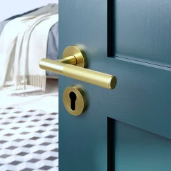 Castorama Rosace De Fonction Rond à Visser GoodHome Duod Effet Laiton Satin Or Ø50mm